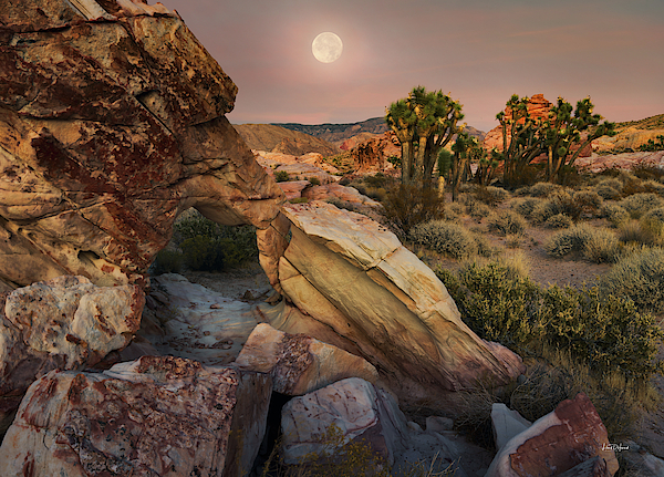 Gold Butte Desert Moonrise by Leland D Howard Gold Butte Desert Moonrise by Leland D Howard